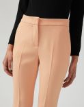 Trousers in stretchy pink wool 4