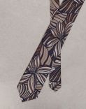 Printed silk tie with floral pattern 3