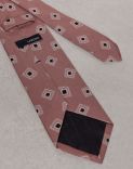 Habutai silk tie with a geometric design 2