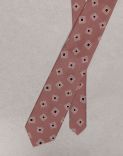 Habutai silk tie with a geometric design 3