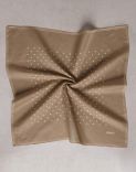Cotton and linen scarf with a polka dot pattern 1