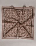 Silk and cotton scarf with flower print 1