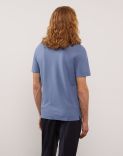 T-shirt azzurra in jersey crêpe 4