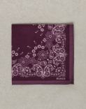 Purple pocket square with contrasting bandana print 2
