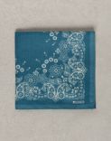 Light blue linen and cotton pocket square 2