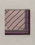 Cotton and silk pocket square with a diagonal print 2