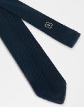 Cravatta nera tricot in seta   2