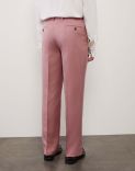Pantalone rosa in misto seta Attitude 4