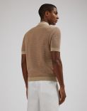 Two-tone polo shirt with a jacquard knit 4