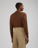 Hazelnut long-sleeved polo shirt 4