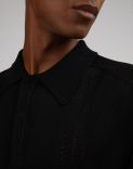 Black long-sleeved polo shirt 5