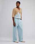 Light blue comfort trousers 3