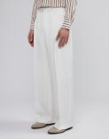 Pantalone comfort bianco in viscosa 2