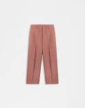 Pantalone comfort rosa in viscosa 1