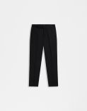 Pantalone nero Attitude in viscosa di lana e seta 1
