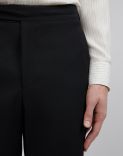Pantalone nero Attitude in viscosa di lana e seta 5