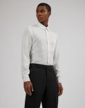 Camicia bianca a righe in popeline soft touch 2