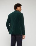 Jacket in stretchy green velvet - Supersoft  3