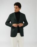 Black-and-green jacket in cashmere and silk - Supersoft 1