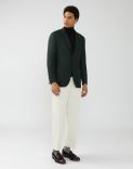 Black-and-green jacket in cashmere and silk - Supersoft 3