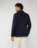 Blue single-breasted cashmere jacket - Special Line 3