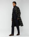 Blue woollen suit with a diagonal pattern - Attitude 5