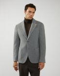 Grey jacket with piping in Casentino wool - Easy 2