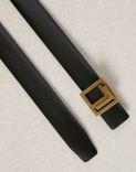 Black belt with double L monogram in brass 2