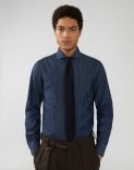 Unlined tie in fishbone-patterned cashmere 3