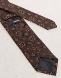 Classic tie in silk with a floral jacquard pattern 2
