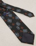Wool-and-silk tie with floral pattern 2