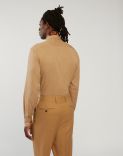 Camel-brown shirt in twilled cotton 3