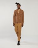 Camel-brown shirt in twilled cotton 4