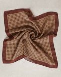 Beige-and-brown scarf with geometric patterning 1