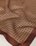 Beige-and-brown scarf with geometric patterning 2