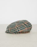 Flat cap in tartan-patterned lambswool  2