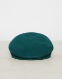 Green flat cap in cashmere 1