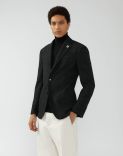 Glen-check chenille-effect jacket in black and grey - Easy Wear 2