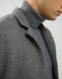 Grey 2-button jacket in recycled cashmere 2