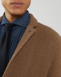 Camel-coloured jacket in pure recycled cashmere 2