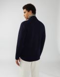 Double-breasted peacoat in blue wool 3