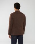 Single-breasted brown knitted jacket - Liknit 3