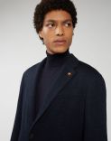Blue jacket in a lightweight perforated knit - Liknit 4