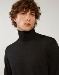 Long-sleeve turtleneck in grey cashmere and silk 2