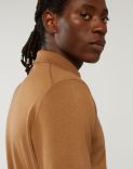 Polo shirt in beige cashmere and silk 2