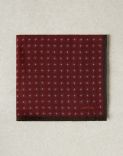 Pocket square in wool gauze with a geometrical print 1