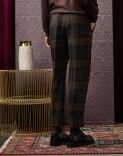 Flat-front trousers in English Madras wool 3