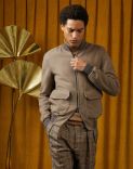 Double-face beige-and-mustard jacket in wool, cashmere and silk 2
