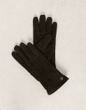 Black gloves in suede and cashmere  2