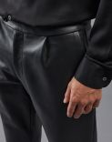 Pantalone in pelle nero Attitude 5
